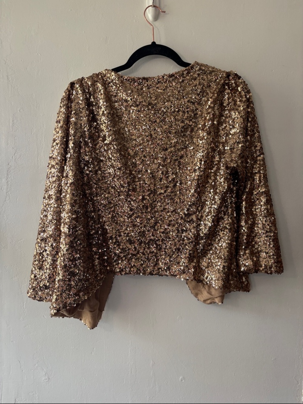 INC International Concepts Gold Sequin Trim Jacket - Picture 3 of 3
